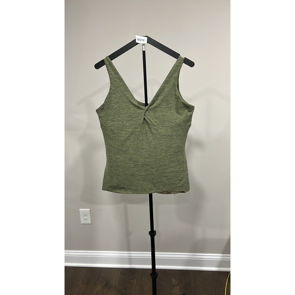 Sincerely Jules Tops - Sincerely Jules Active Olive Green Marled V-Neck Tank Top XL Athleisure